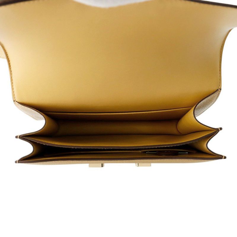 エルメス ミニ コンスタンス3 ミロワール ドレ/シャンパンゴールド金具 シェブルシャムキラ B刻印 シェーブル