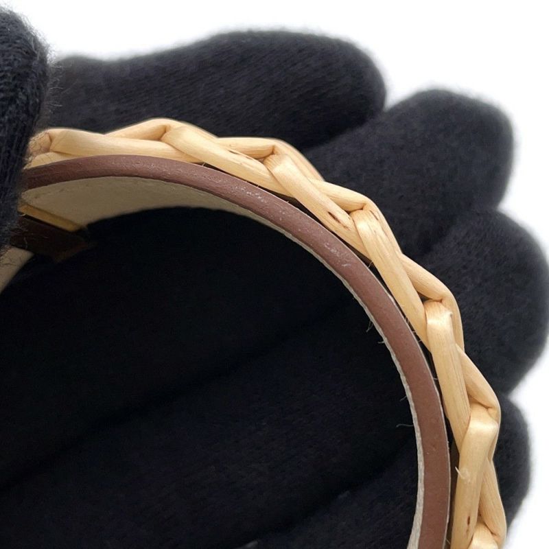 エルメス ピアス メドール ピクニック GM ナタ/ゴールド金具 ヴォーバレニア/柳 HERMES アクセサリー