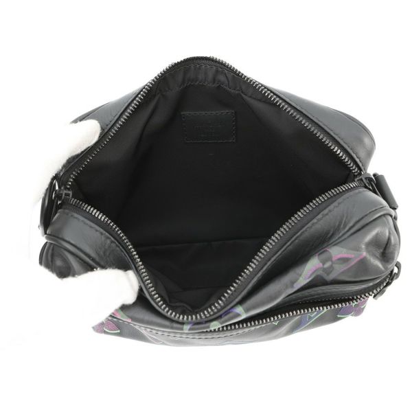 ルイヴィトン ショルダーバッグ カーフレザー/モノグラム・パターン コメット・メッセンジャーPM M22495 ブラック 黒