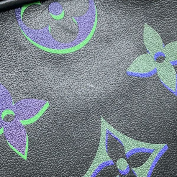 ルイヴィトン ショルダーバッグ カーフレザー/モノグラム・パターン コメット・メッセンジャーPM M22495 ブラック 黒