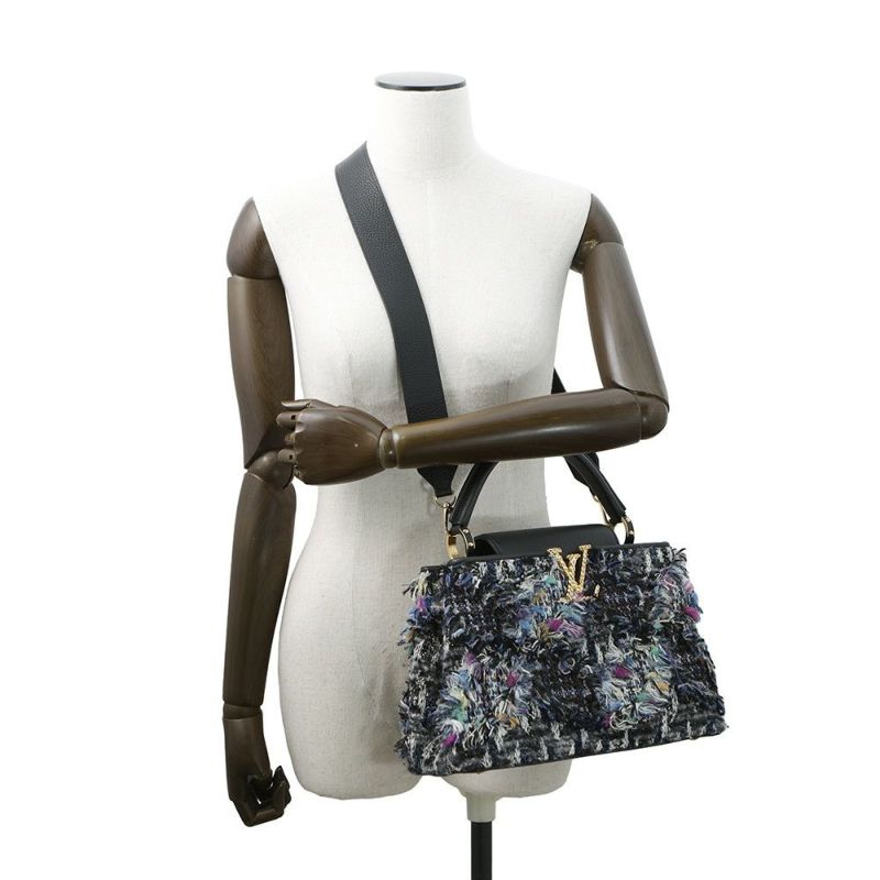 ルイヴィトン ハンドバッグ ツイード カプシーヌMM M56736 LOUIS VUITTON 2wayショルダーバッグ
