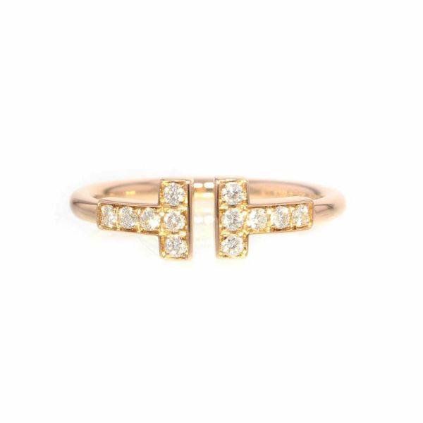 ティファニー リング ワイヤー リング ダイヤモンド 計 0.13ct K18PG リングサイズ 8号 60147315 Tiffany&Co. 指輪