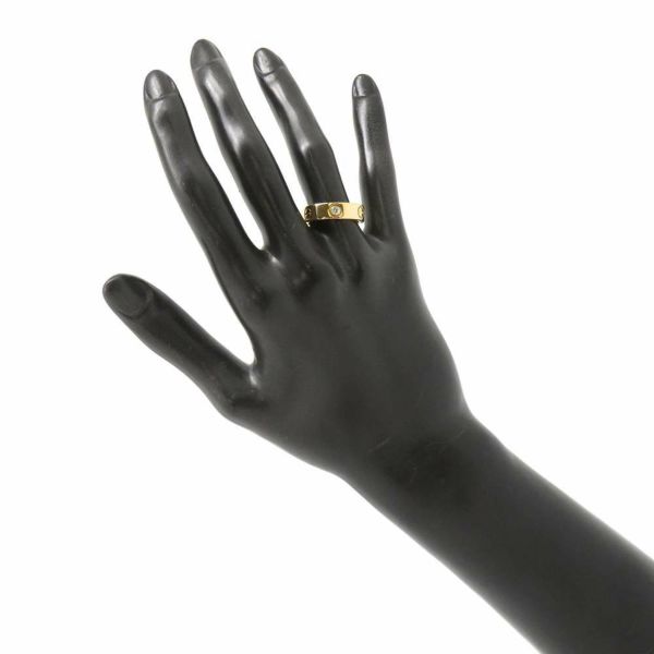 カルティエ リング ラブリング LOVE RING ダイヤモンド 3P 計0.22ct K18YG リングサイズ52 B4032400 Cartier 指輪