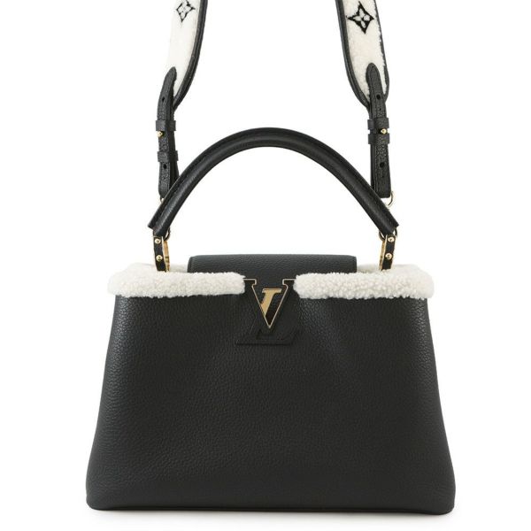 ルイヴィトン ハンドバッグ トリヨンレザー/シアリング カプシーヌMM M59073 LOUIS VUITTON 2way 黒 ブラック