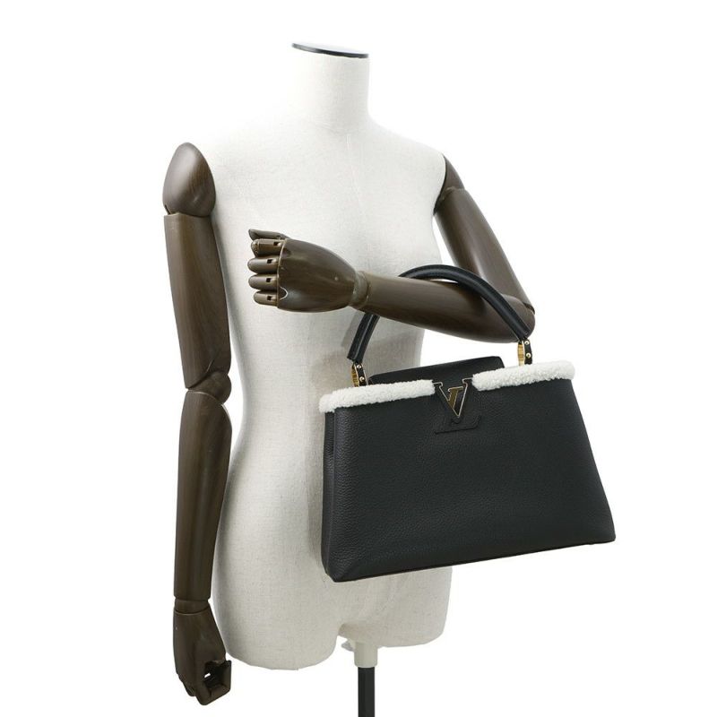 ルイヴィトン ハンドバッグ トリヨンレザー/シアリング カプシーヌMM M59073 LOUIS VUITTON 2way 黒 ブラック