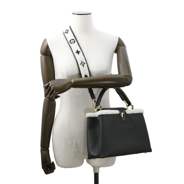 ルイヴィトン ハンドバッグ トリヨンレザー/シアリング カプシーヌMM M59073 LOUIS VUITTON 2way 黒 ブラック