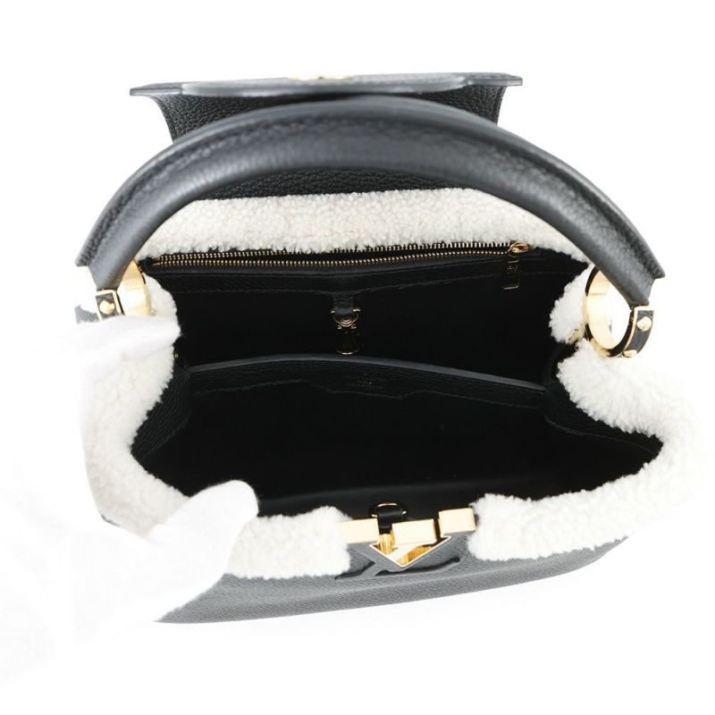 ルイヴィトン ハンドバッグ トリヨンレザー/シアリング カプシーヌMM M59073 LOUIS VUITTON 2way 黒 ブラック