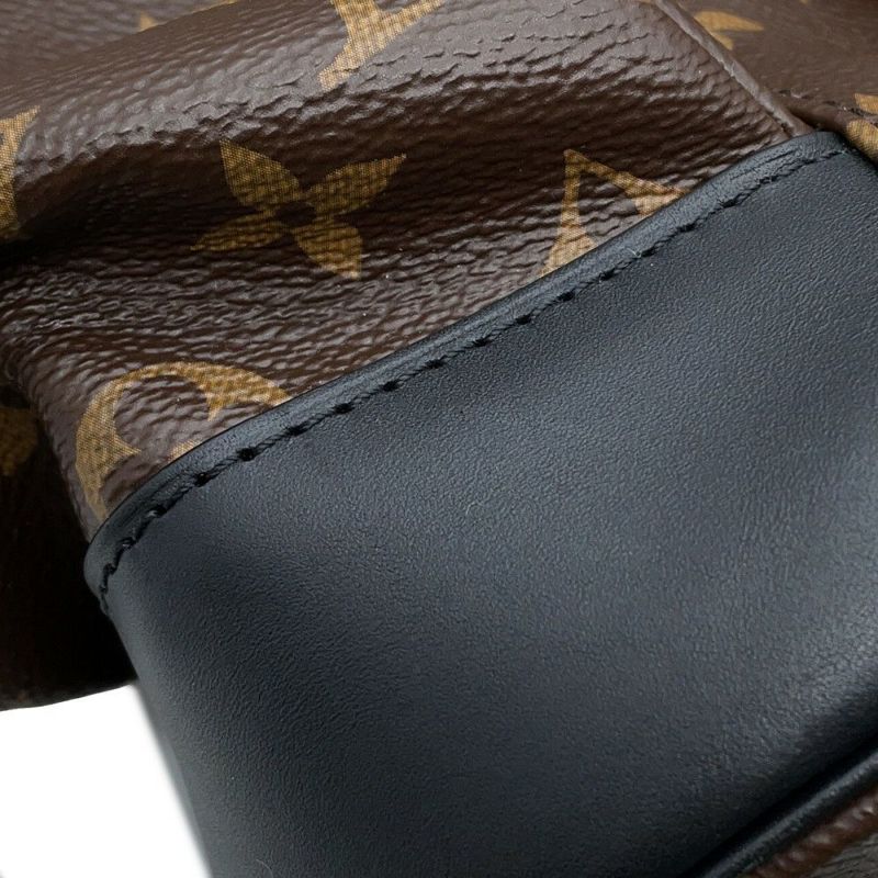 ルイヴィトン リュックサック モノグラム・マカサー クリストファーMM M43735 LOUIS VUITTON バックパック 黒 ブラック