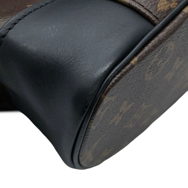 ルイヴィトン リュックサック モノグラム・マカサー クリストファーMM M43735 LOUIS VUITTON バックパック 黒 ブラック