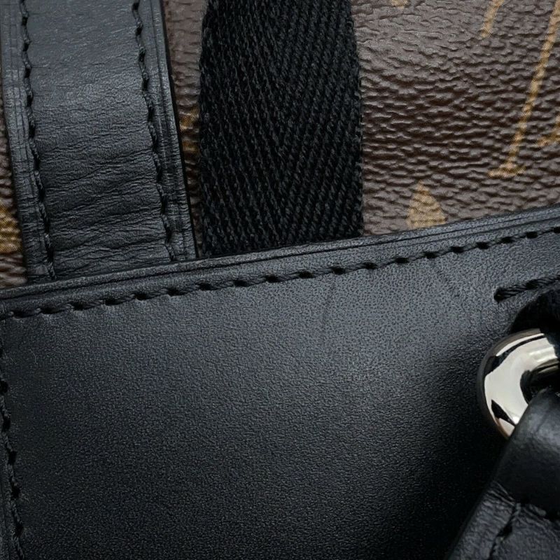 ルイヴィトン リュックサック モノグラム・マカサー クリストファーMM M43735 LOUIS VUITTON バックパック 黒 ブラック