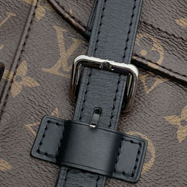 ルイヴィトン リュックサック モノグラム・マカサー クリストファーMM M43735 LOUIS VUITTON バックパック 黒 ブラック