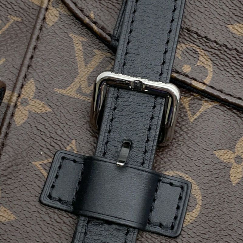 ルイヴィトン リュックサック モノグラム・マカサー クリストファーMM M43735 LOUIS VUITTON バックパック 黒 ブラック