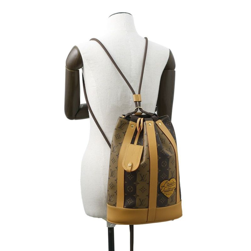 ルイヴィトン リュック モノグラム・ストライプ ランドネ・メッセンジャー M45968 NIGO コラボ 2022春夏 メンズ