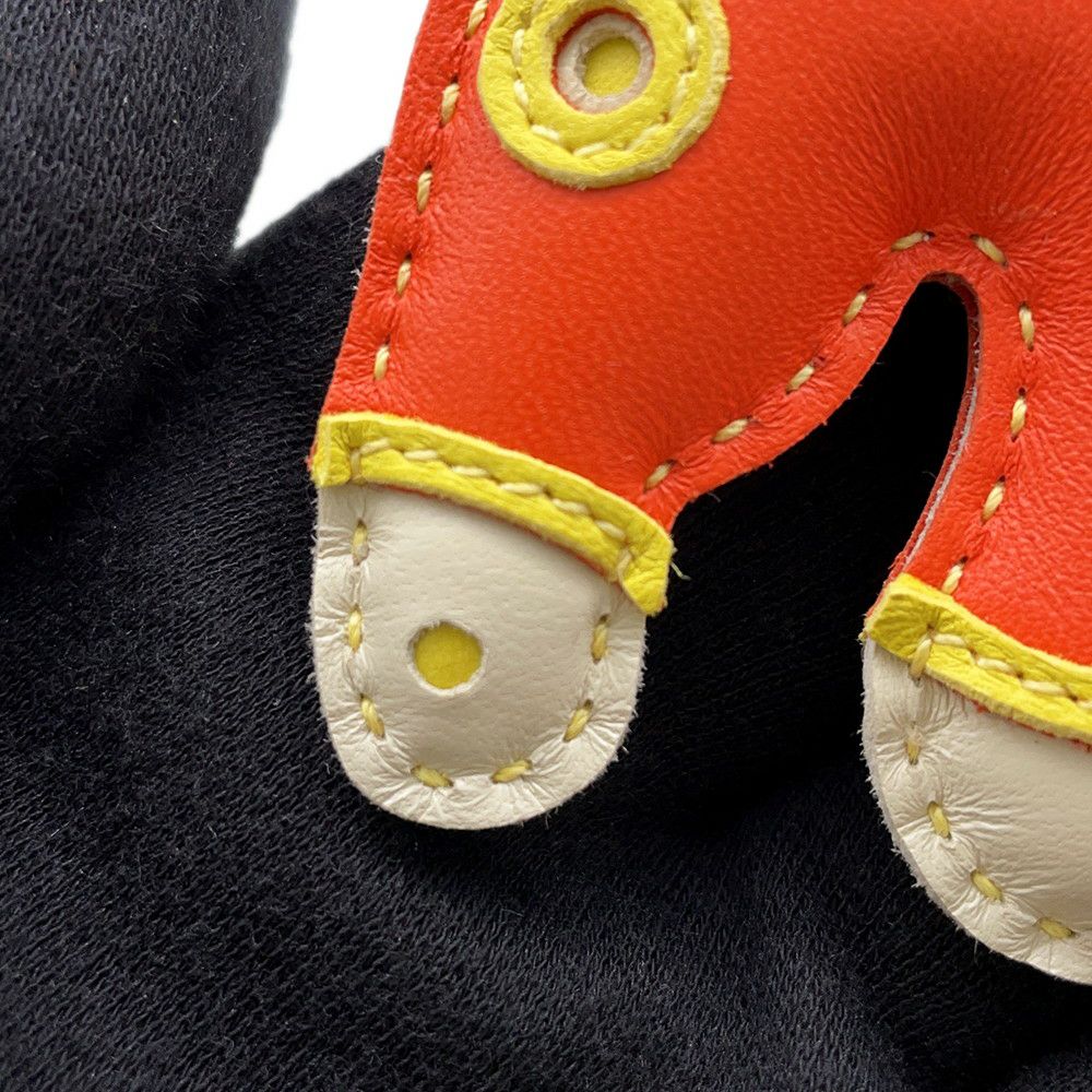 エルメス バッグチャーム ジージー カマイユ オレンジ/ライム/クレ/ヴェールフィズ ラムスキン B刻印