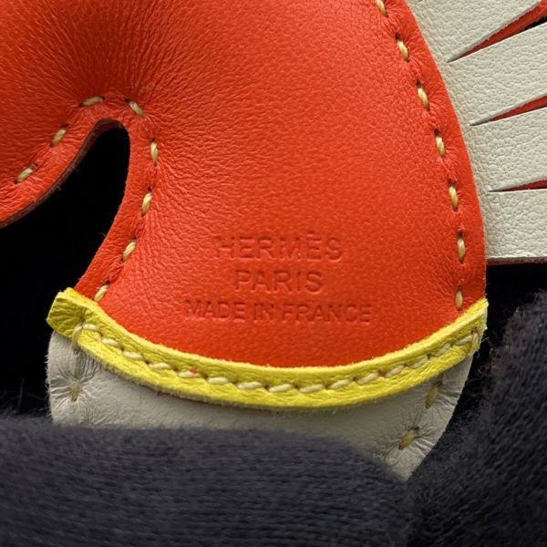エルメス バッグチャーム ジージー カマイユ オレンジ/ライム/クレ/ヴェールフィズ ラムスキン B刻印