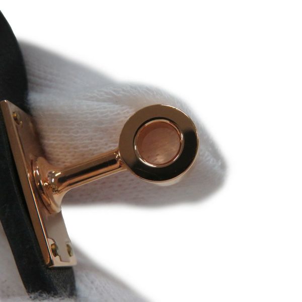 エルメス ブレスレット ケリー ドゥブルトゥール ブラック/ピンクゴールド金具 スイフト Z刻印 サイズT2 HERMES 黒