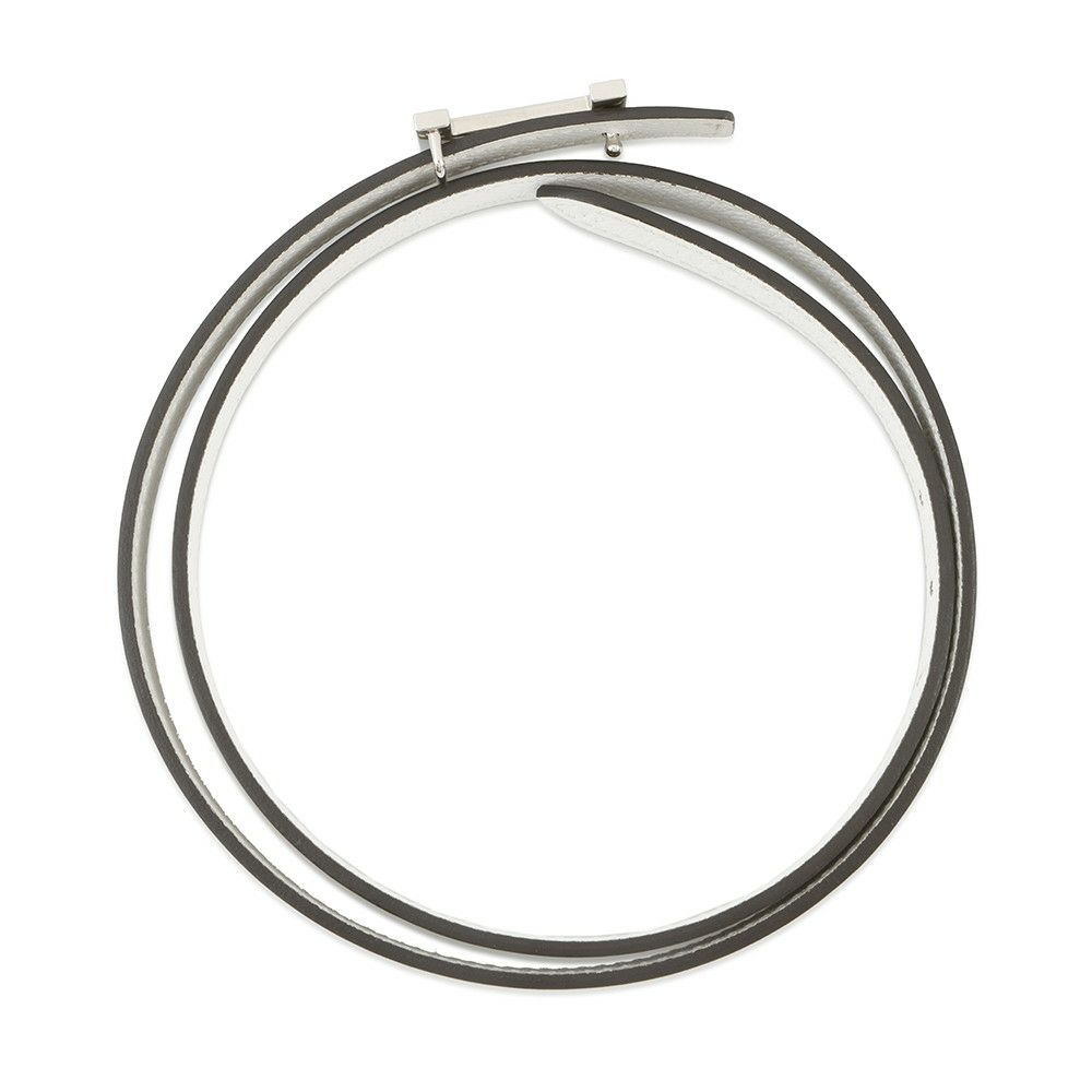 エルメス ベルト Hリバーシブル エトゥープ/ホワイト/シルバー金具 スイフト/エプソン W刻印 レディースサイズ70