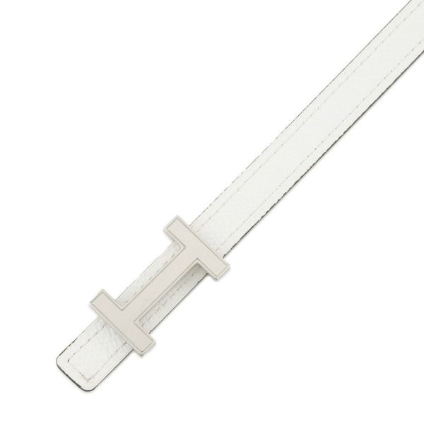 エルメス ベルト Hリバーシブル エトゥープ/ホワイト/シルバー金具 スイフト/エプソン W刻印 レディースサイズ70