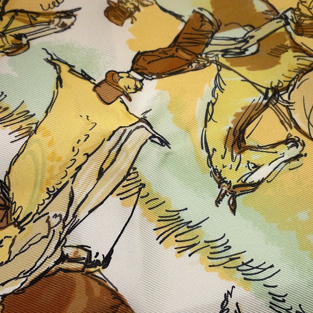 エルメス スカーフ カレ90 馬上の貴婦人 LES AMAZONES HERMES シルク