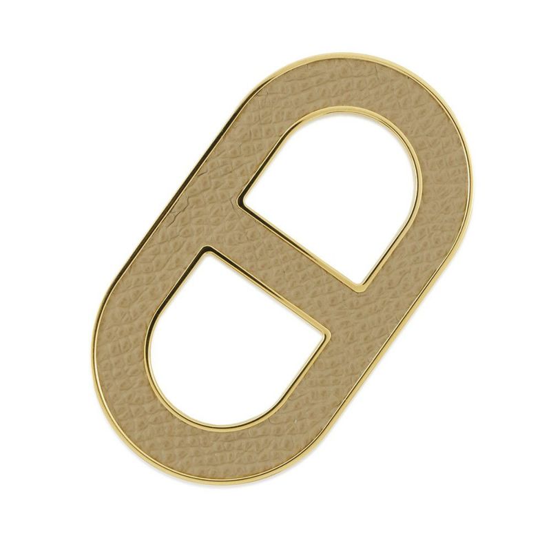 エルメス ブローチ シェーヌダンクル プシエール/ゴールド金具 エプソン HERMES アクセサリー