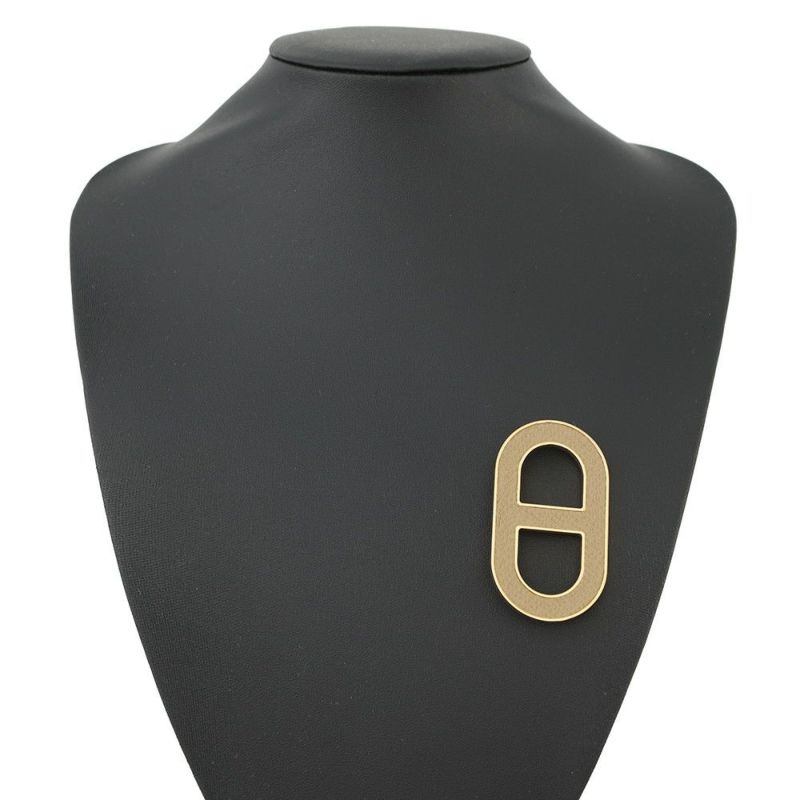 エルメス ブローチ シェーヌダンクル プシエール/ゴールド金具 エプソン HERMES アクセサリー