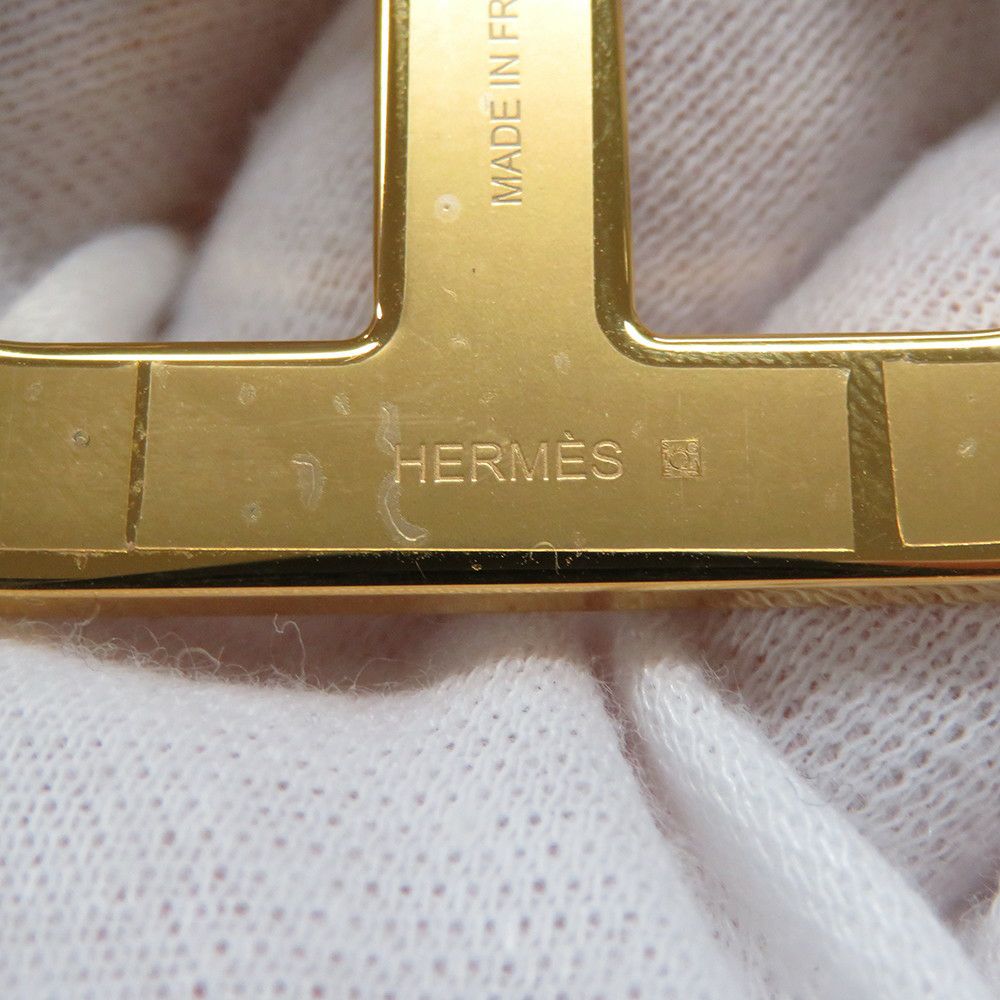 エルメス ブローチ シェーヌダンクル プシエール/ゴールド金具 エプソン HERMES アクセサリー