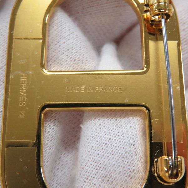 エルメス ブローチ シェーヌダンクル プシエール/ゴールド金具 エプソン HERMES アクセサリー