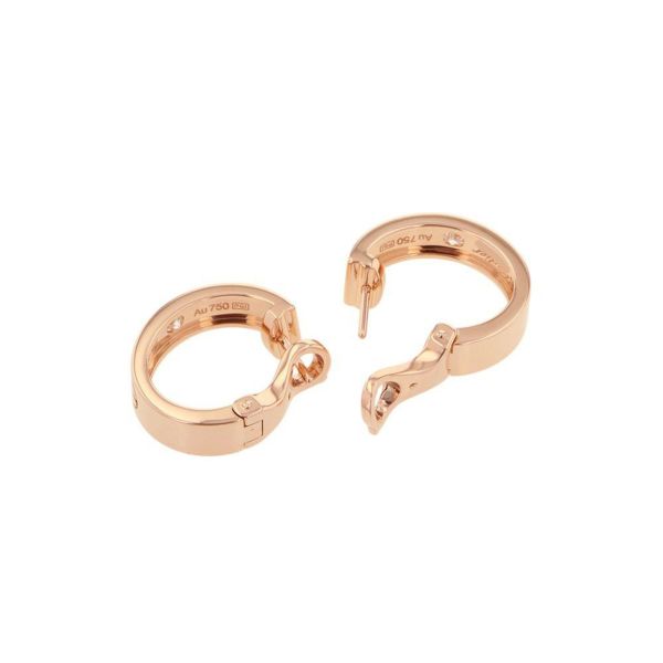 カルティエ ピアス Love フープ イヤリング クラシックモデル ダイヤモンド 2P 計0.15ct K18PGピンクゴールド B8301218 Cartier
