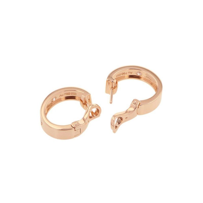 カルティエ ピアス Love フープ イヤリング クラシックモデル ダイヤモンド 2P 計0.15ct K18PGピンクゴールド B8301218 Cartier