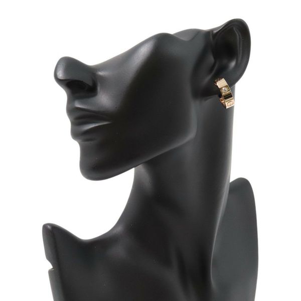 カルティエ ピアス Love フープ イヤリング クラシックモデル ダイヤモンド 2P 計0.15ct K18PGピンクゴールド B8301218 Cartier