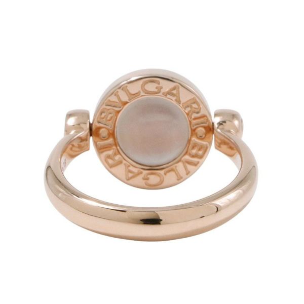 ブルガリ リング ブルガリ・ブルガリ フリップリング オニキス マザーオブパール K18PGピンクゴールド サイズ49 347769 BVLGARI 指輪