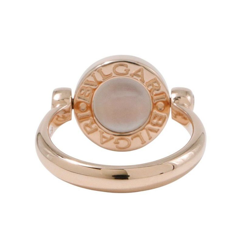 ブルガリ リング ブルガリ・ブルガリ フリップリング オニキス マザーオブパール K18PGピンクゴールド サイズ49 347769 BVLGARI 指輪