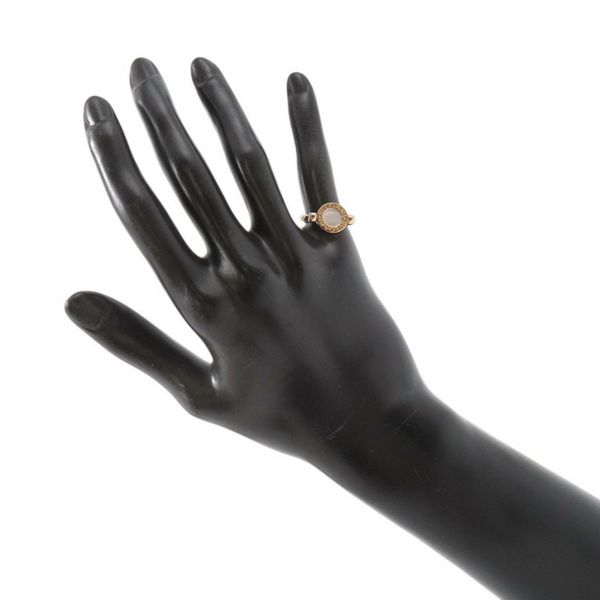 ブルガリ リング ブルガリ・ブルガリ フリップリング オニキス マザーオブパール K18PGピンクゴールド サイズ49 347769 BVLGARI 指輪