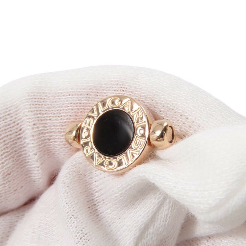 ブルガリ リング ブルガリ・ブルガリ フリップリング オニキス マザーオブパール K18PGピンクゴールド サイズ49 347769 BVLGARI 指輪