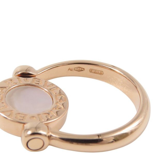 ブルガリ リング ブルガリ・ブルガリ フリップリング オニキス マザーオブパール K18PGピンクゴールド サイズ49 347769 BVLGARI 指輪