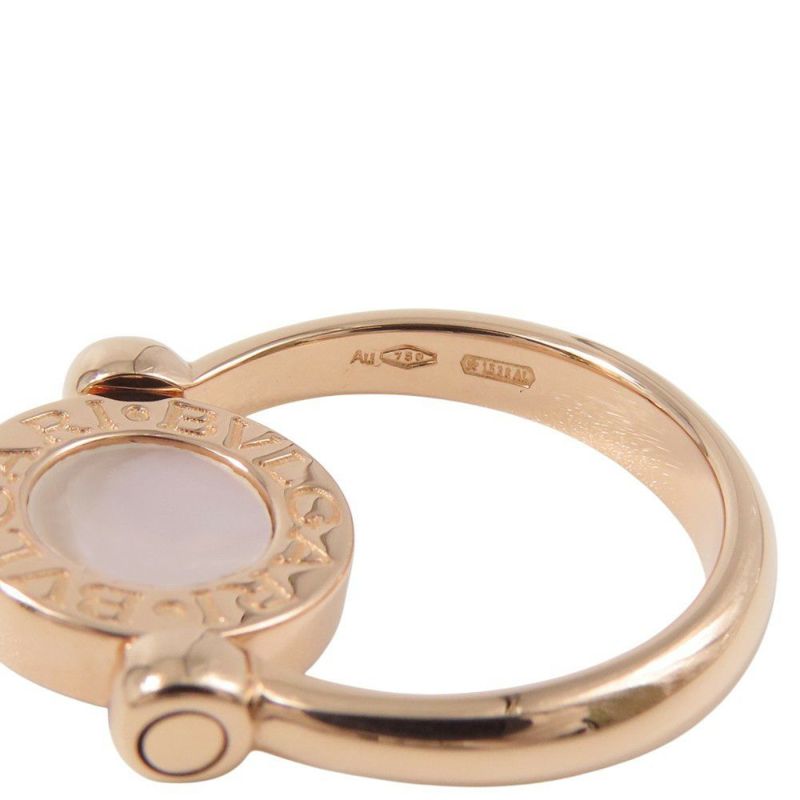 ブルガリ リング ブルガリ・ブルガリ フリップリング オニキス マザーオブパール K18PGピンクゴールド サイズ49 347769 BVLGARI 指輪