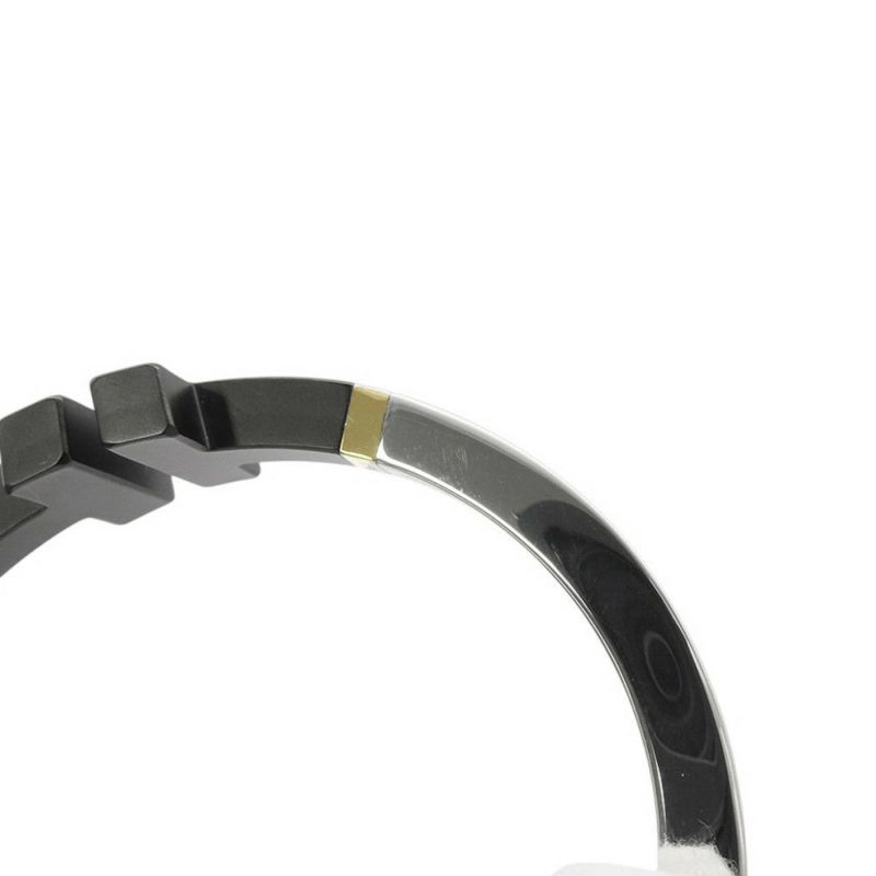 ティファニー ブレスレット Tスクエア バングル SV925/SSブラックコーティング/K18YG ジュエリー