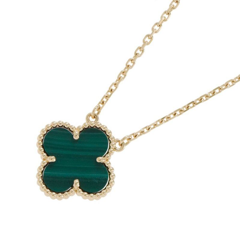 ヴァンクリーフ&アーペル ネックレス ヴィンテージ アルハンブラ ペンダント マラカイト K18YGイエローゴールド VCAR09VA00