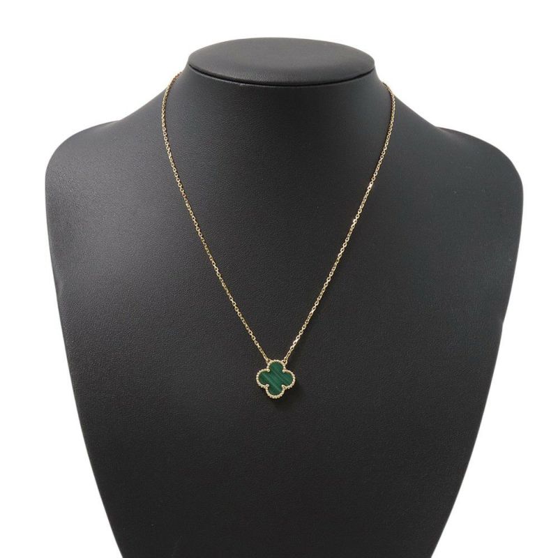 ヴァンクリーフ&アーペル ネックレス ヴィンテージ アルハンブラ ペンダント マラカイト K18YGイエローゴールド VCAR09VA00