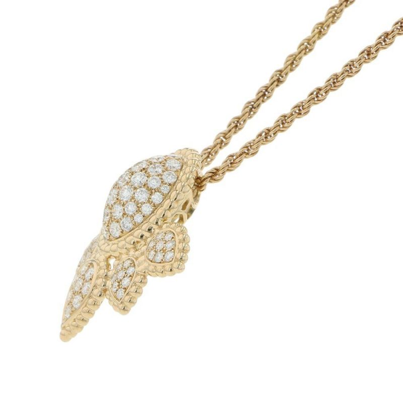 ブシュロン ネックレス セルパンボエム ヴィンテージ ペンダント ダイヤモンド 77P 計約0.80ct K18YGイエローゴールド JPN00055