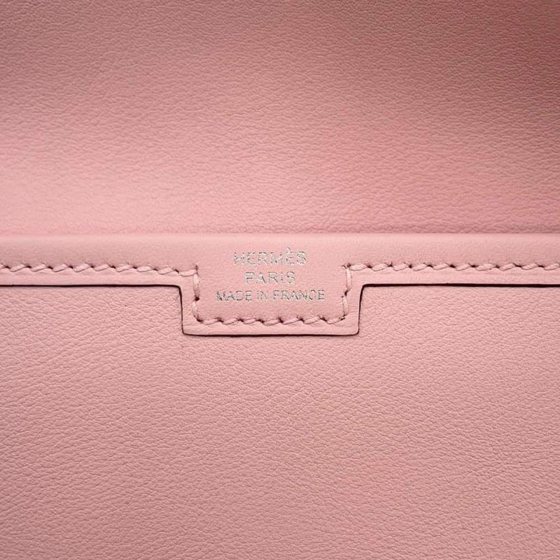 エルメス 長財布 ジジェ デュオ ローズサクラ/シルバー金具 スイフト Z刻印 HERMES 財布