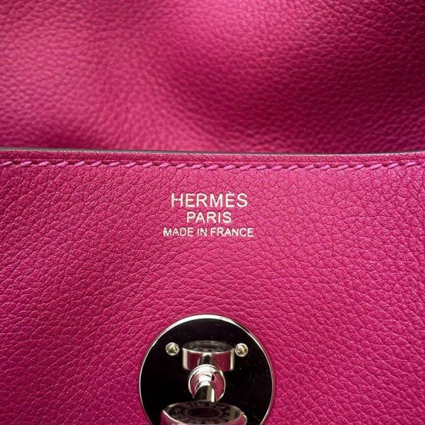 エルメス ハンドバッグ リンディ26 ローズパープル/シルバー金具 エバーカラー A刻印 HERMES 2wayショルダー