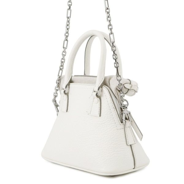 メゾンマルジェラ ハンドバッグ 5AC マイクロ カーフレザー S56WG0081 2way 白