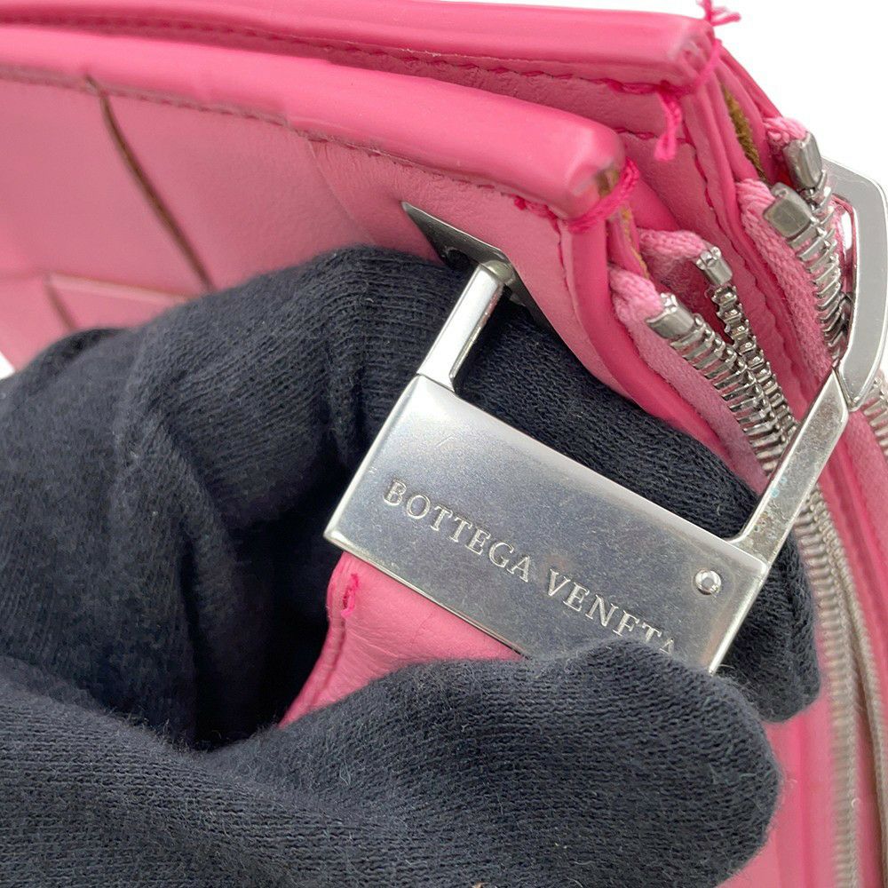 ボッテガヴェネタ クラッチバッグ マキシイントレチャート スモールポーチ 574049 BOTTEGA VENETA ダブルポーチ