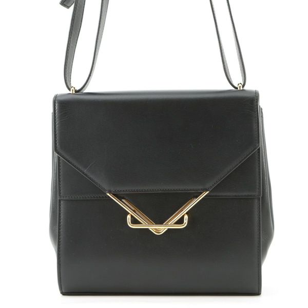 ボッテガヴェネタ ショルダーバッグ ザ クリップ ボックスカーフレザー 652391 BOTTEGA VENETA 黒