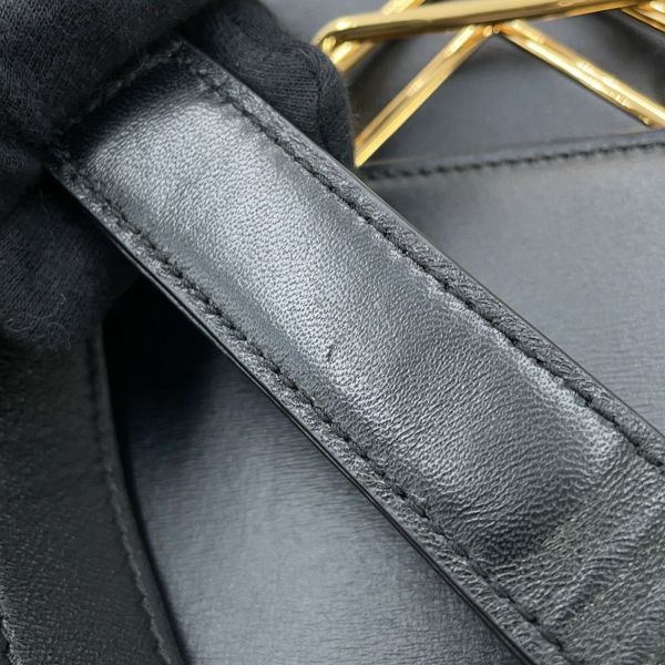 ボッテガヴェネタ ショルダーバッグ ザ クリップ ボックスカーフレザー 652391 BOTTEGA VENETA 黒