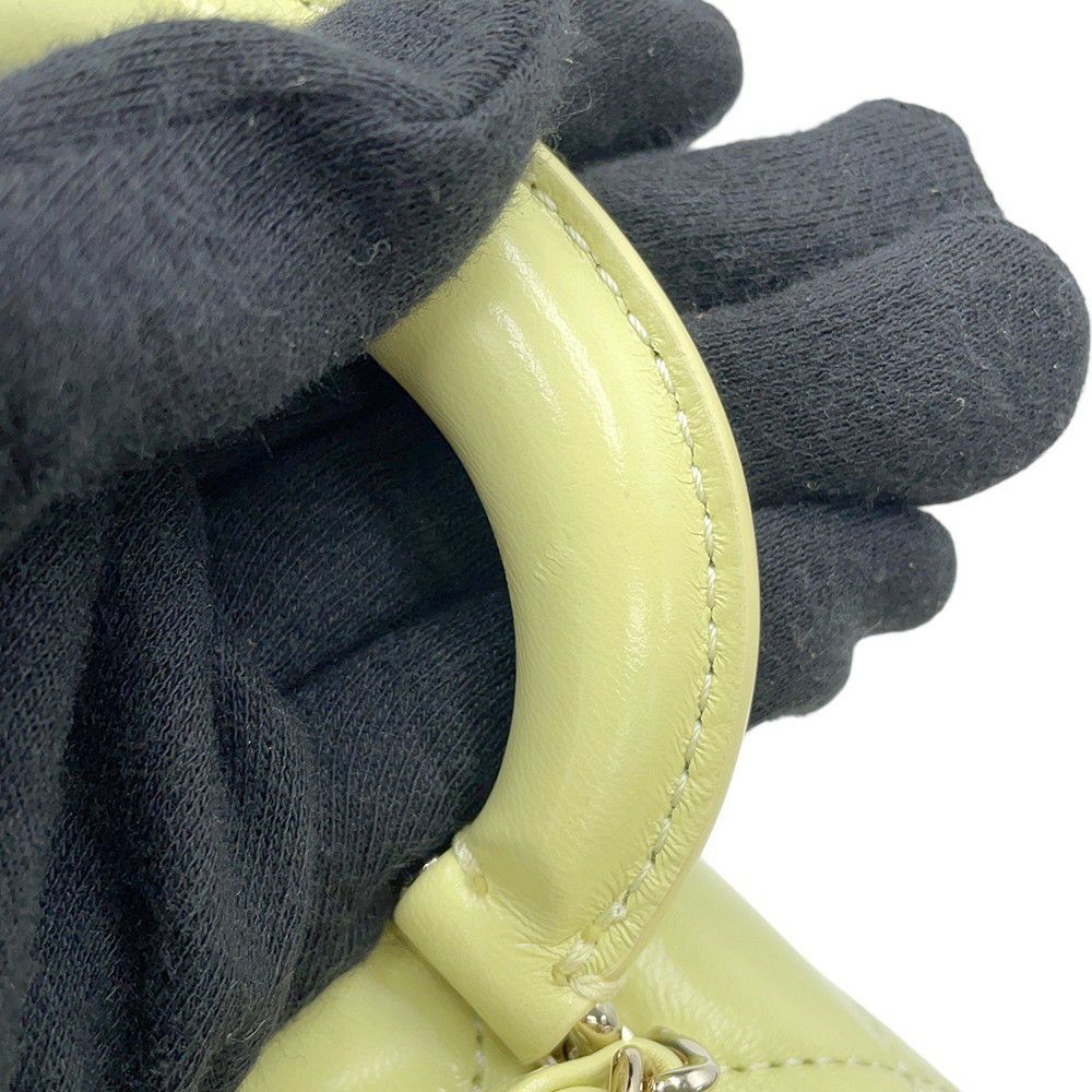 シャネル ハンドバッグ ココマーク マトラッセ ミニトップハンドル シャイニーカーフレザー AS4543 2way