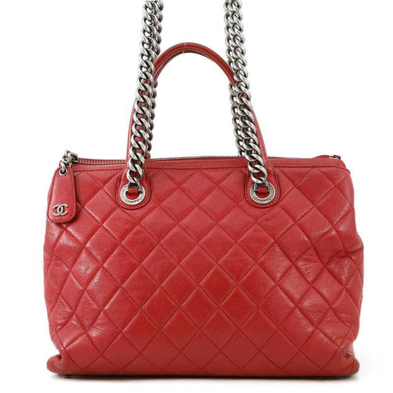 シャネル チェーンショルダーバッグ マトラッセ ココマーク レザー A92748 CHANEL 2way