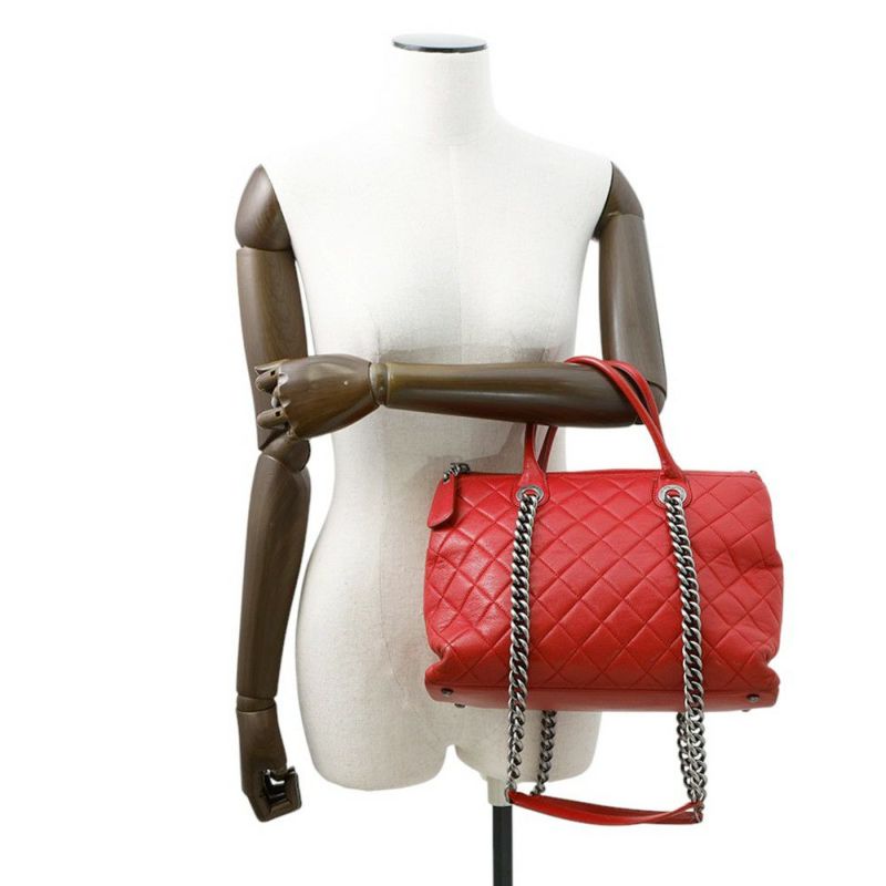 シャネル チェーンショルダーバッグ マトラッセ ココマーク レザー A92748 CHANEL 2way