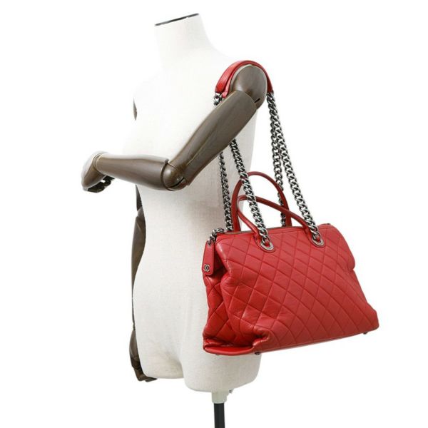 シャネル チェーンショルダーバッグ マトラッセ ココマーク レザー A92748 CHANEL 2way